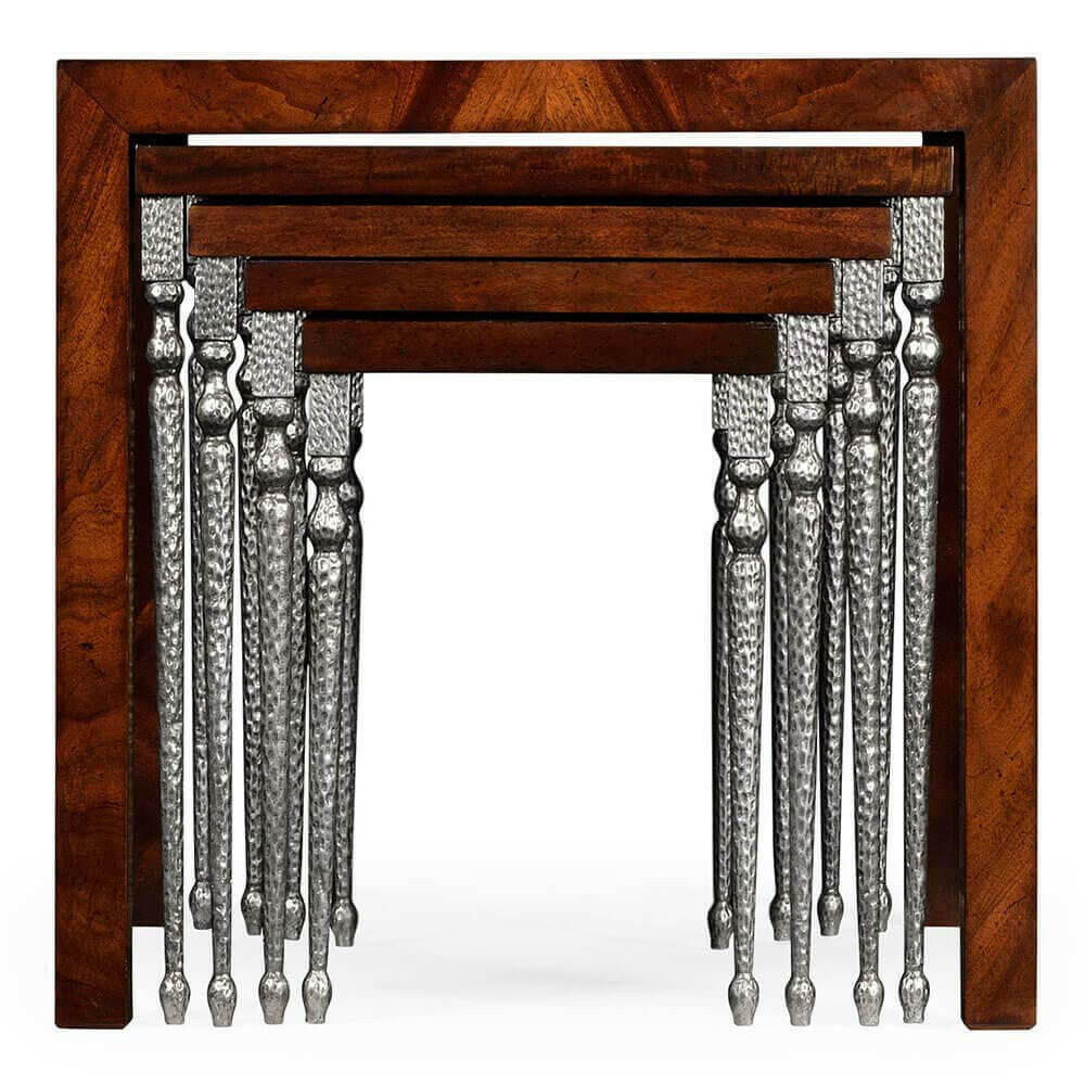 Jonathan Charles Nest of Tables Cloud in Mahogany.