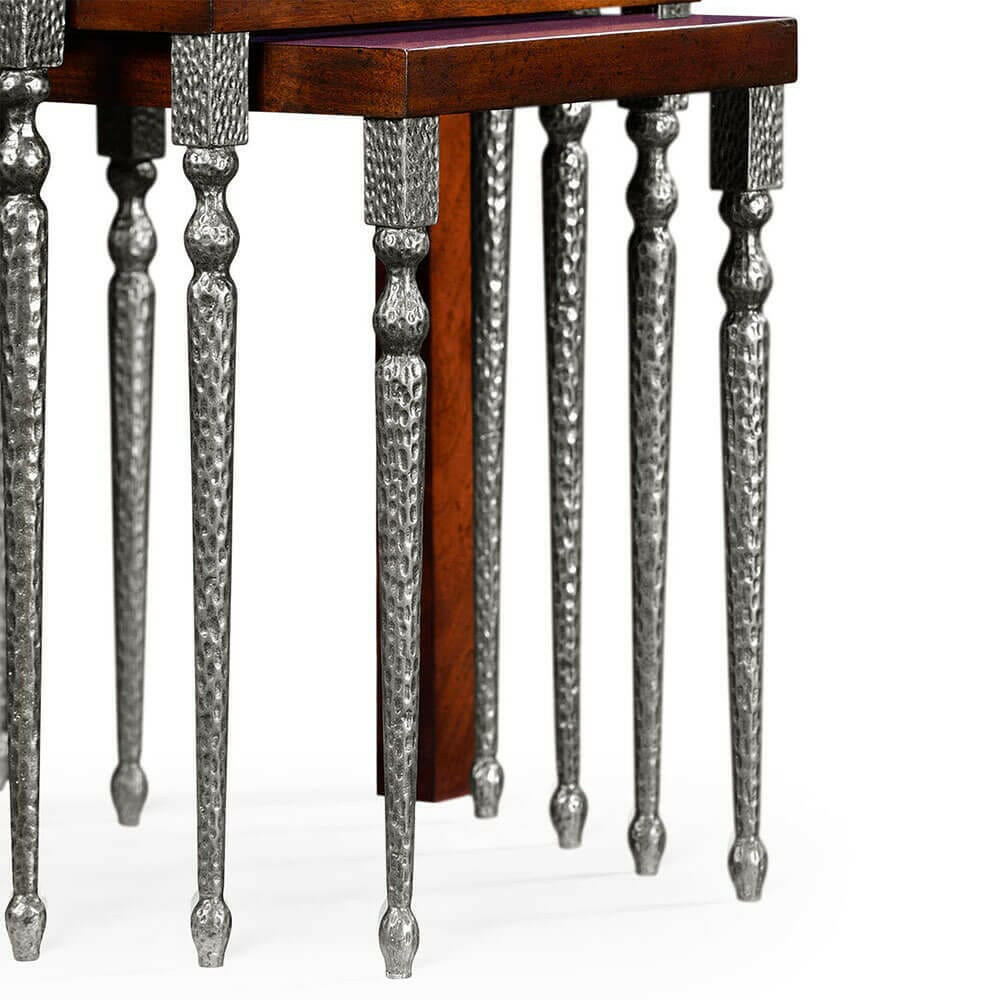 Jonathan Charles Nest of Tables Cloud in Mahogany.