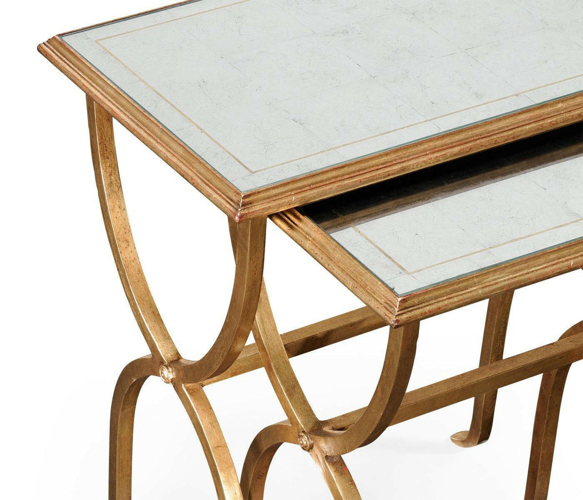 Jonathan Charles Nest of Tables Horseshoe - Gilded.