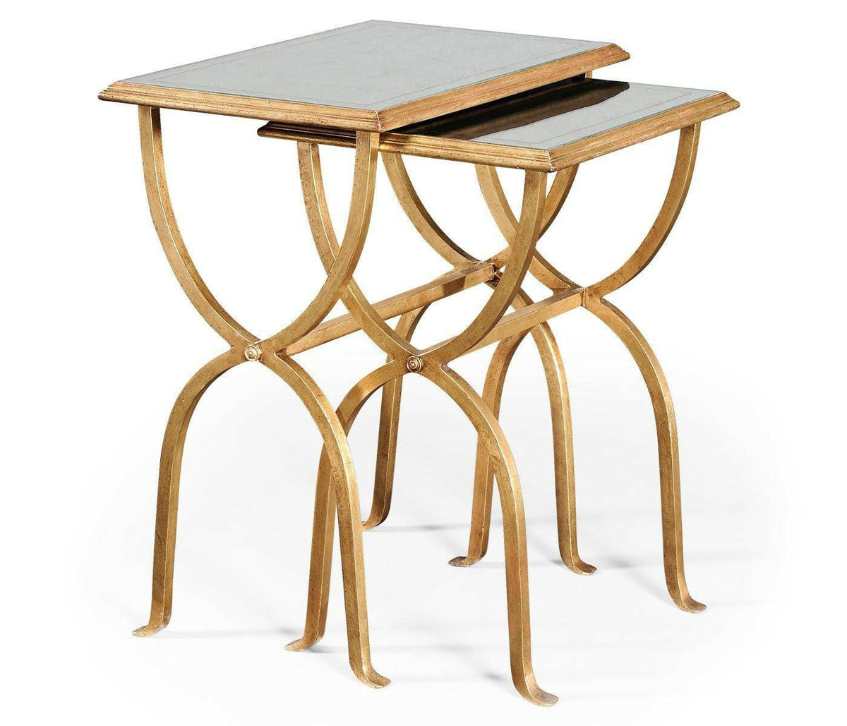 Jonathan Charles Nest of Tables Horseshoe - Gilded.