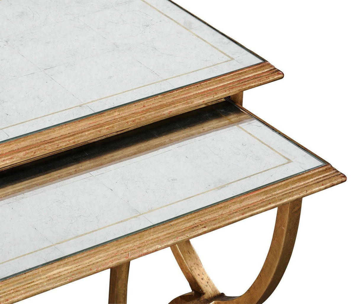 Jonathan Charles Nest of Tables Horseshoe - Gilded.