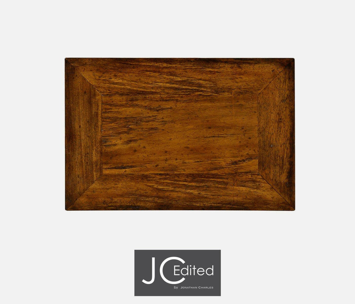 Jonathan Charles Nesting Coffee Table Wrought Iron in Rustic Walnut.