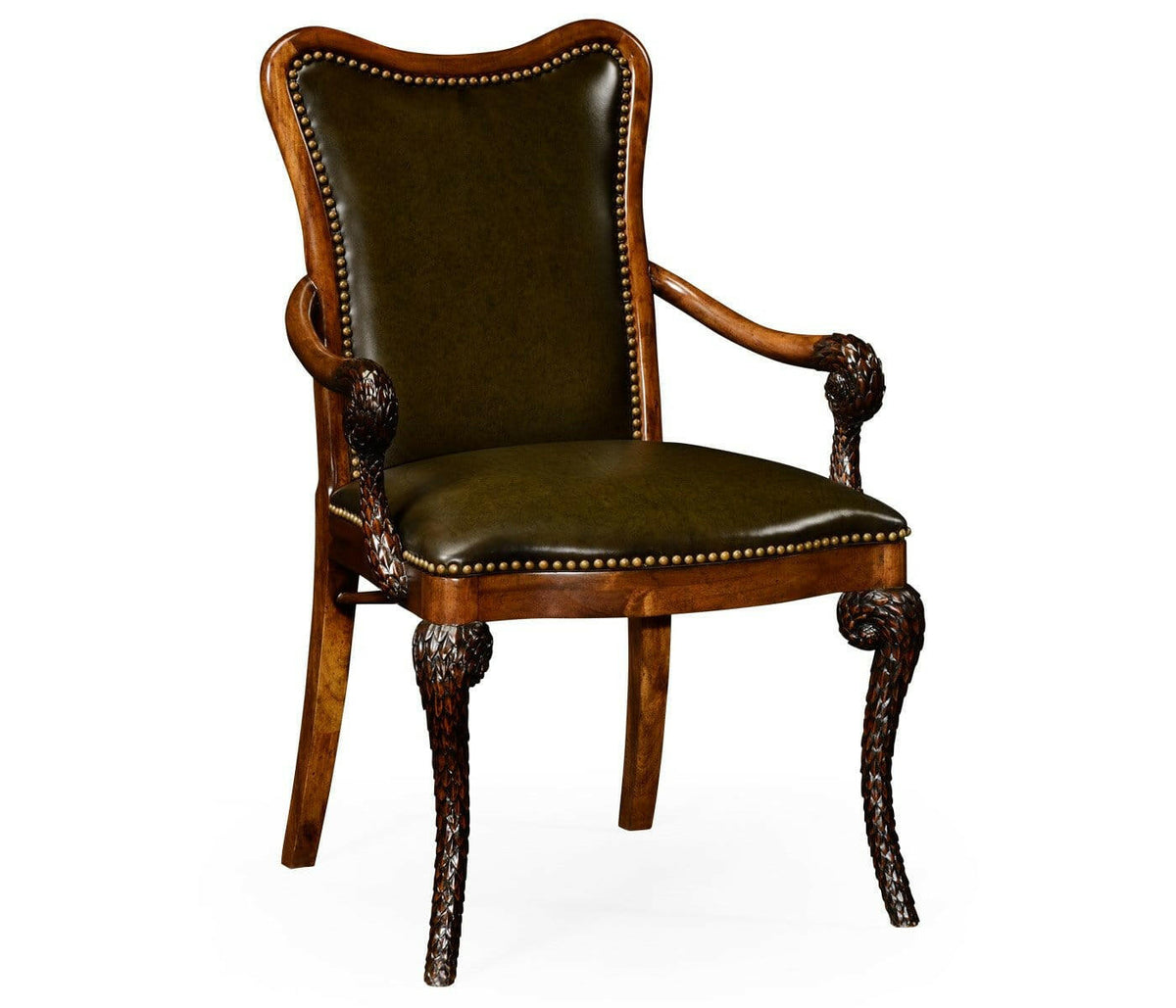 Jonathan Charles Occasional Chair Pangolin in Leather.