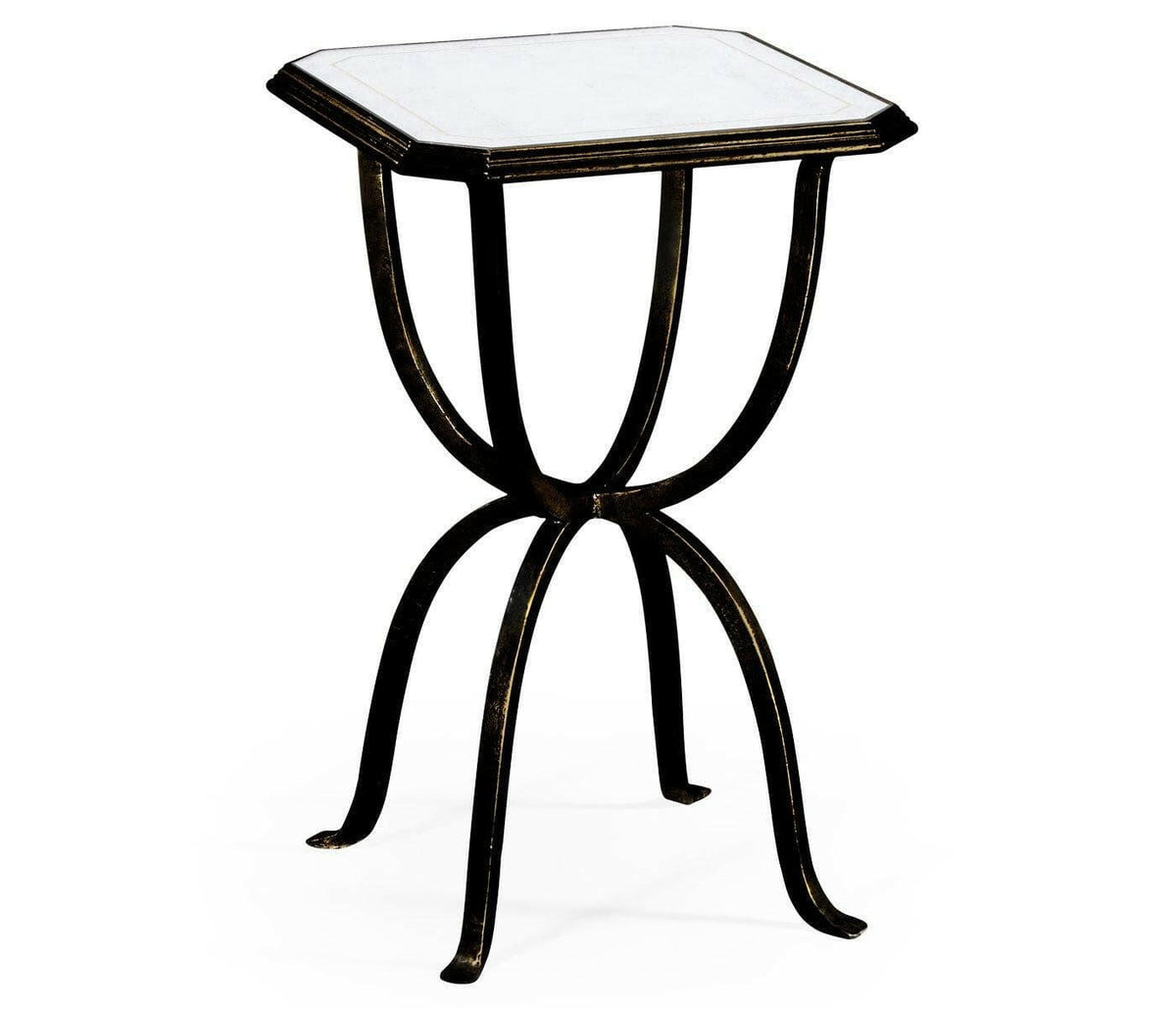 Jonathan Charles Octagonal Side Table Horseshoe - Bronze.