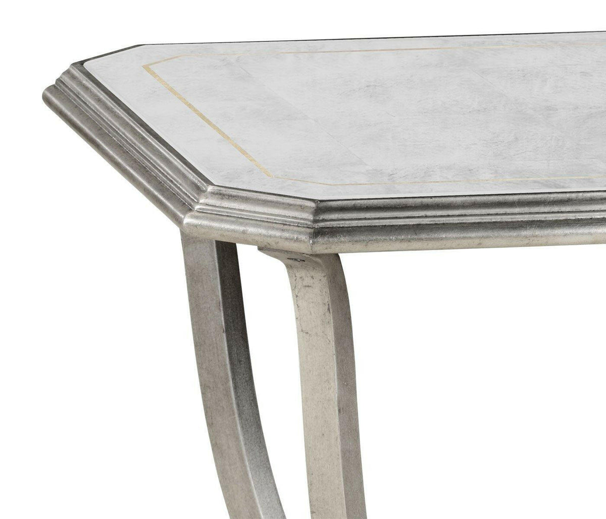 Jonathan Charles Octagonal Side Table Horseshoe - Silver.