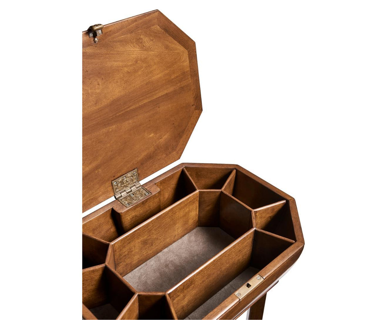 Jonathan Charles Octagonal Table with Lid Victorian.