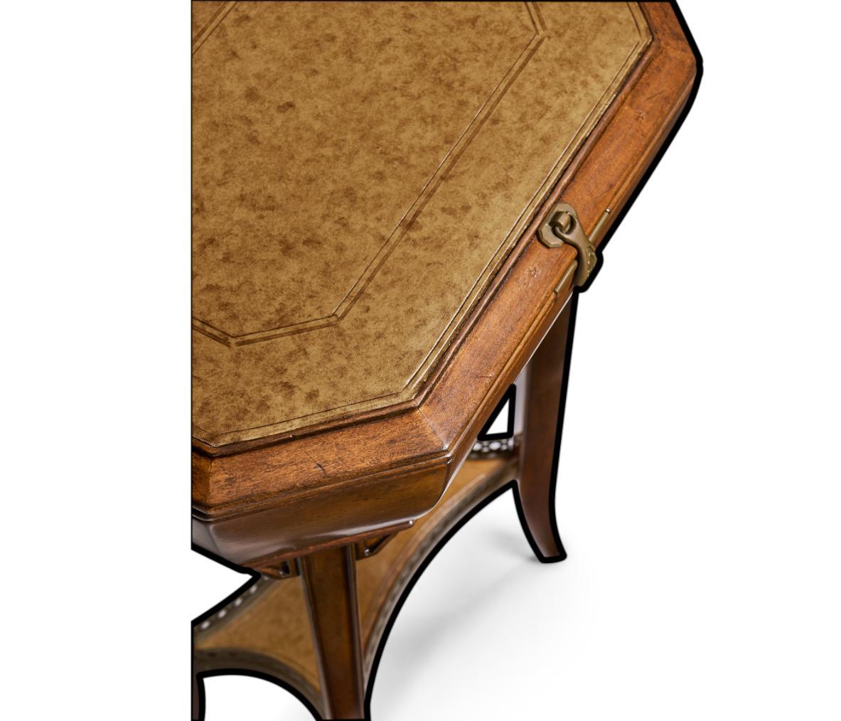 Jonathan Charles Octagonal Table with Lid Victorian.