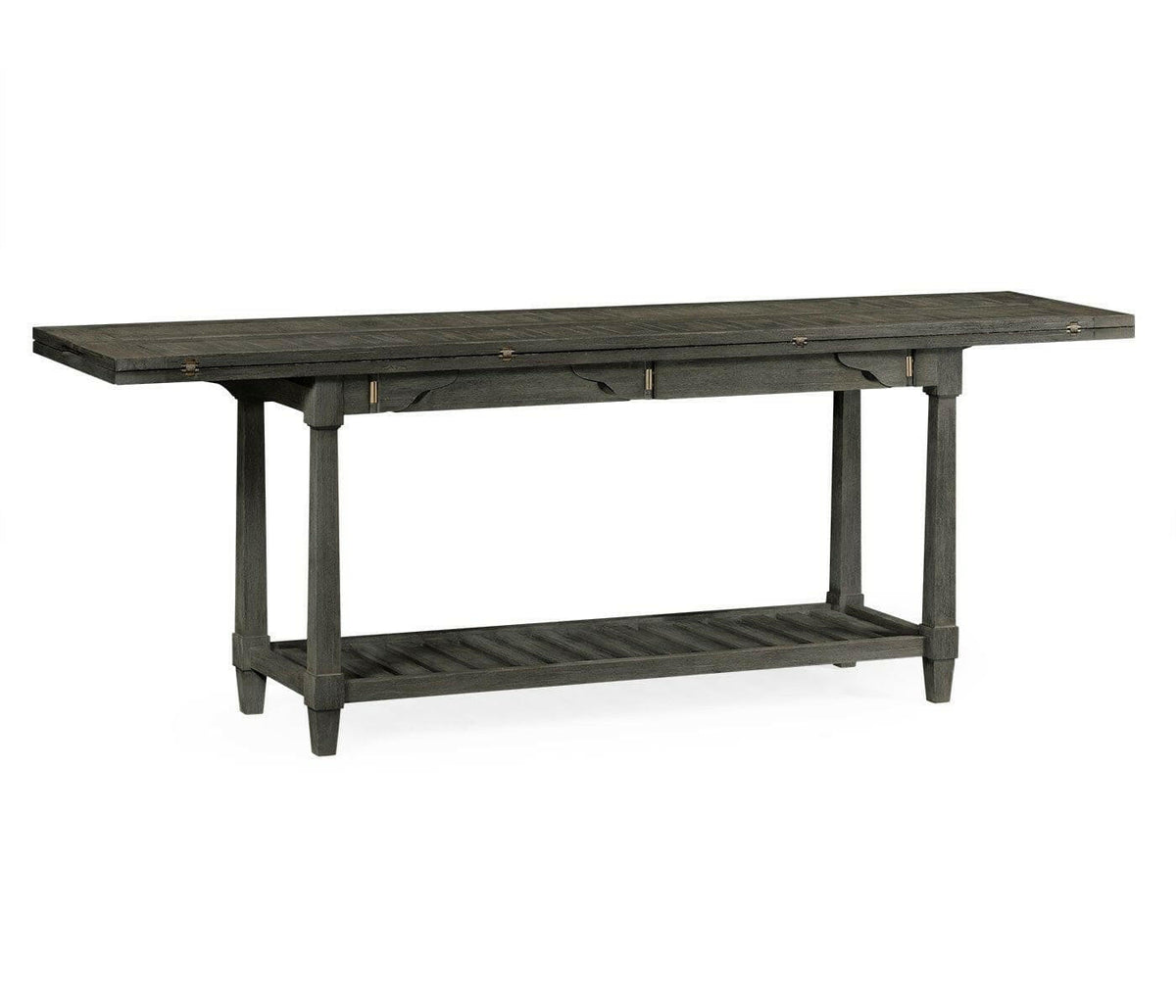 Jonathan Charles Outdoor Console Table Hunt in Grey.