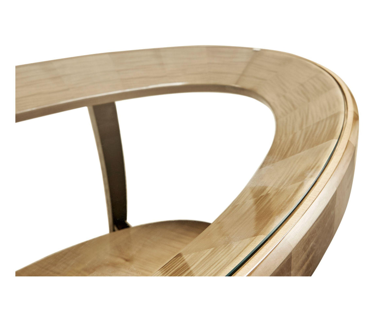 Jonathan Charles Oval Coffee Table Art Deco with Glass Top.