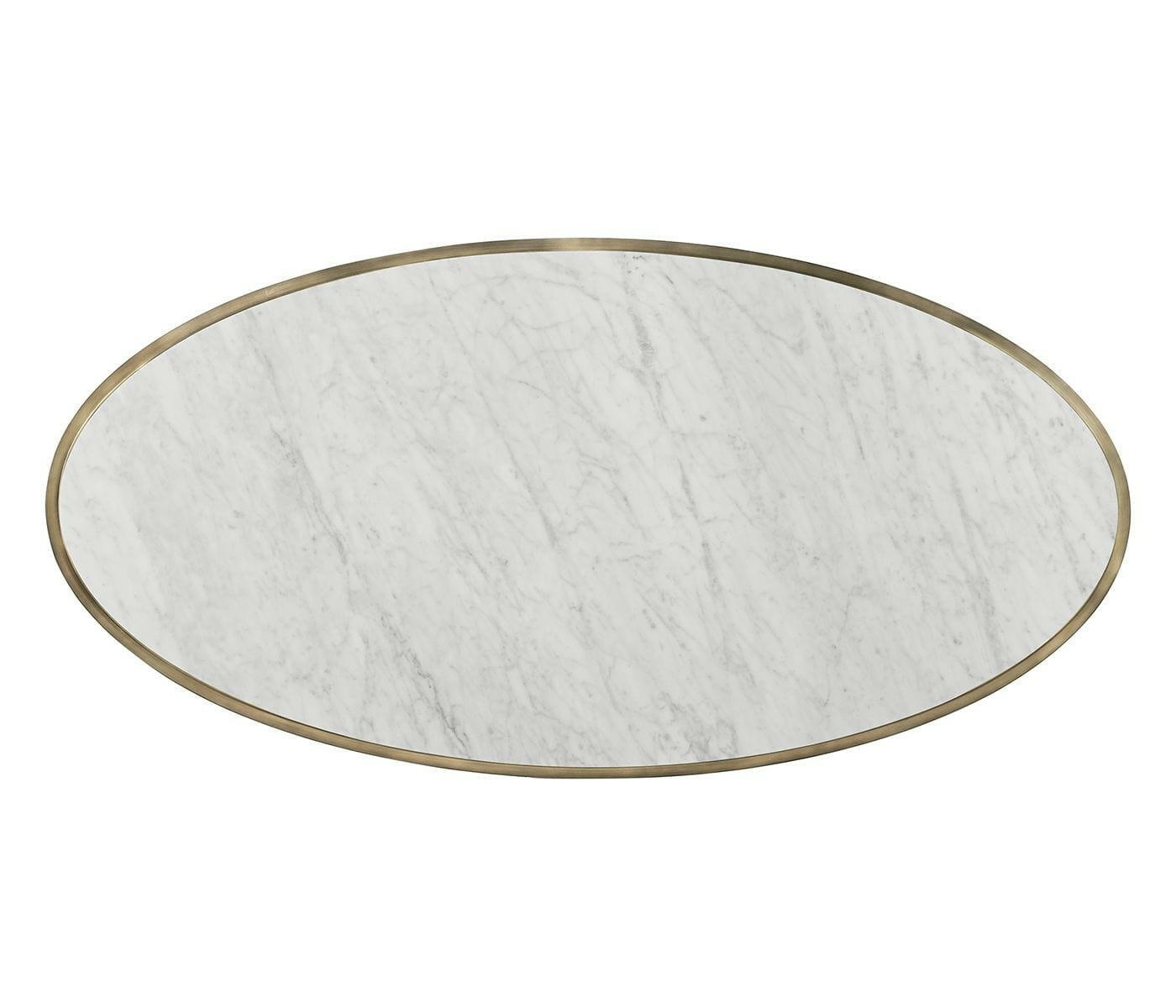 Jonathan Charles Living Jonathan Charles Oval Coffee Table with Carrara Marble House of Isabella UK