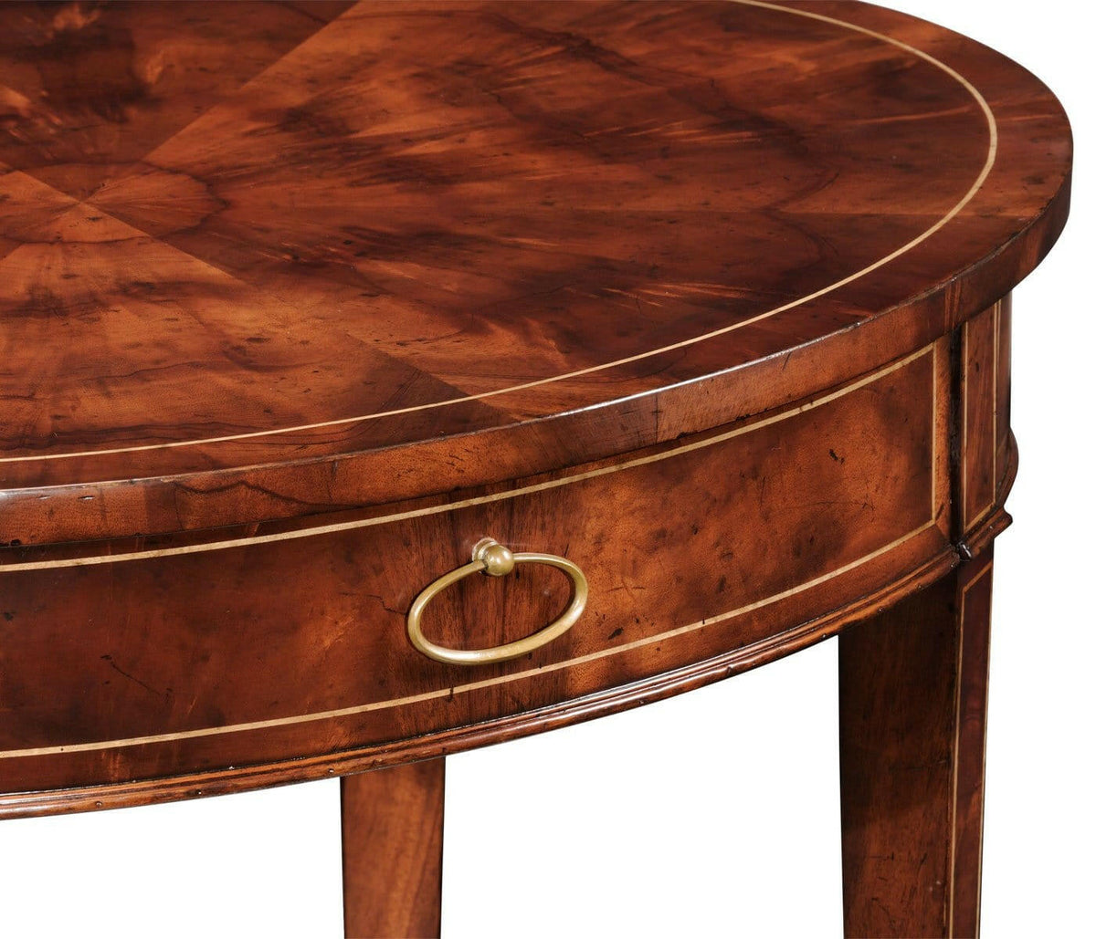 Jonathan Charles Oval Lamp Table Fine Stringing.