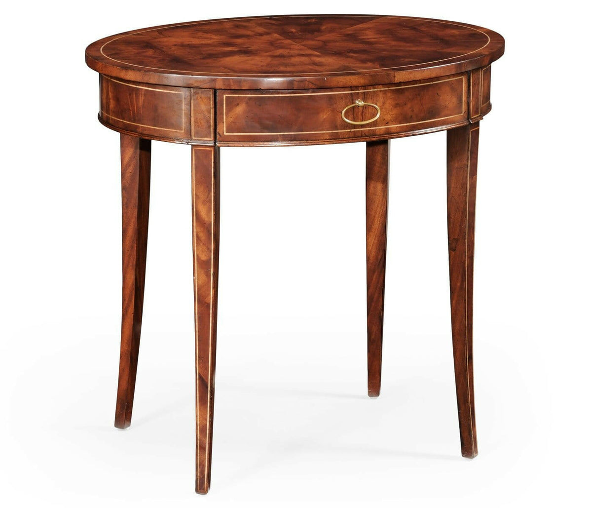 Jonathan Charles Oval Lamp Table Fine Stringing.