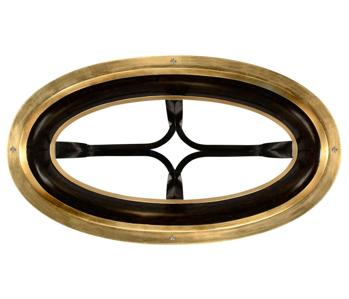 Jonathan Charles Oval Side Table Modernist Stepped.