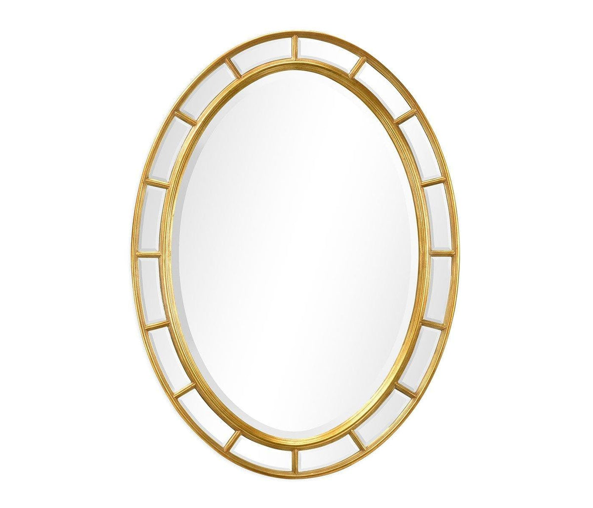 Jonathan Charles Oval Wall Mirror Georgian Irish - Gold.