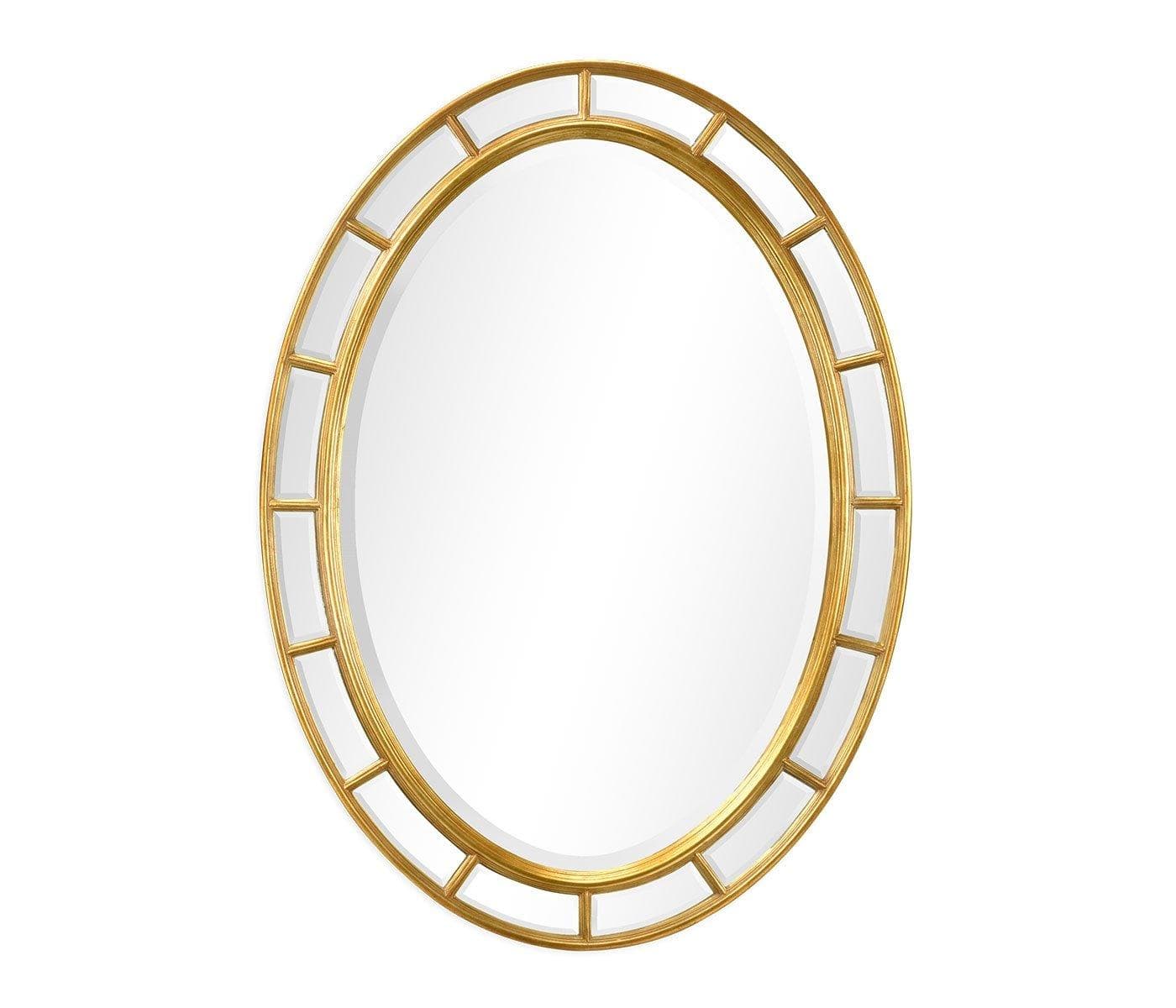 Jonathan Charles Living Jonathan Charles Oval Wall Mirror Georgian Irish - Gold House of Isabella UK