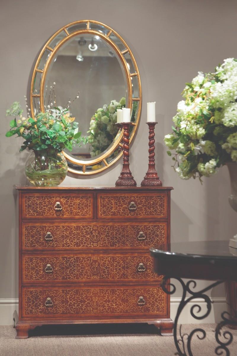 Jonathan Charles Oval Wall Mirror Georgian Irish - Gold.