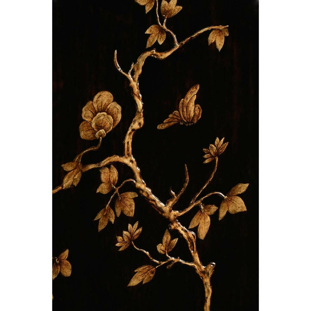 Jonathan Charles Queen Anne Walnut Bureau with Chinoiserie Interior.