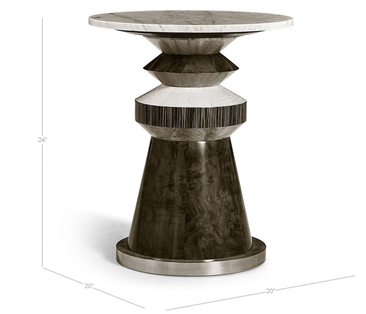 Jonathan Charles Rook Round Accent Table.