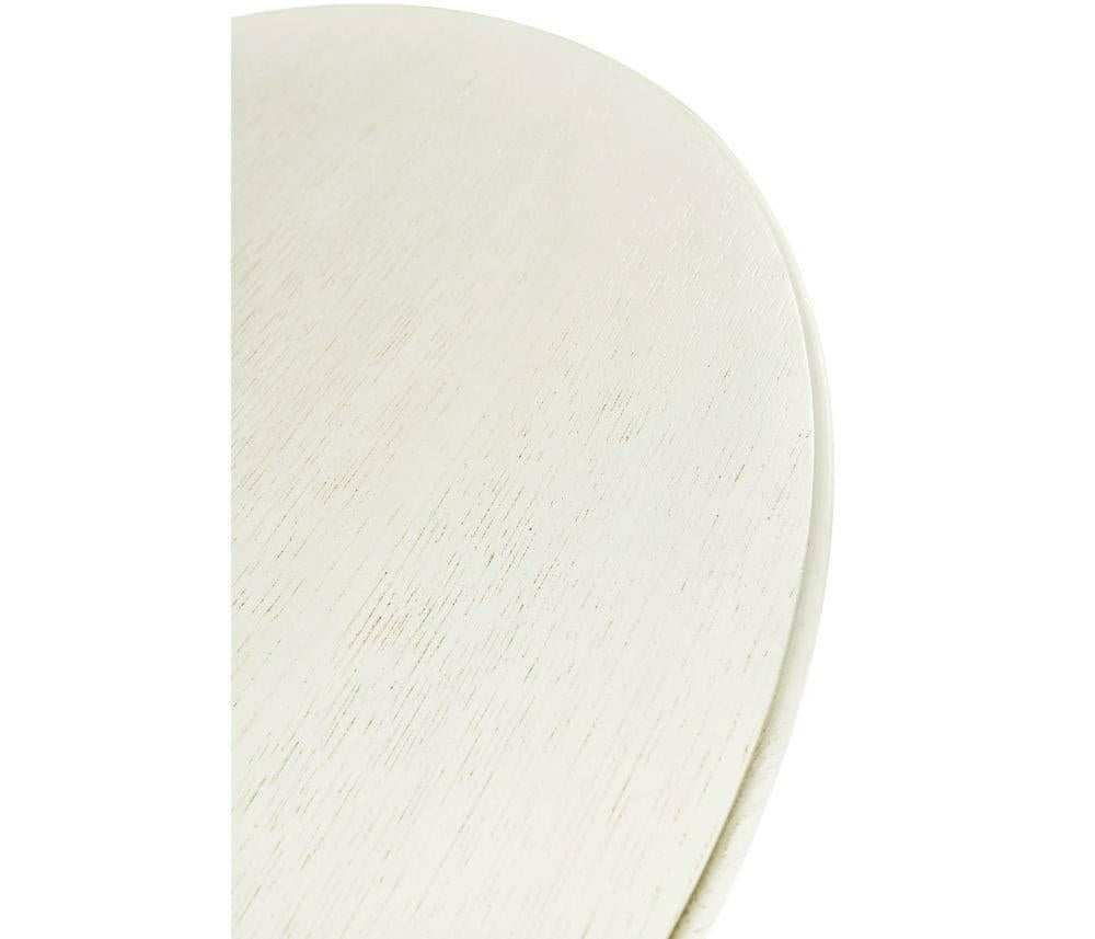 Jonathan Charles Rotor Oval End Table in Chalk White.