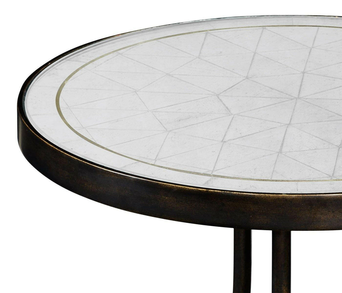 Jonathan Charles Round Accent Table Contemporary - Bronze.