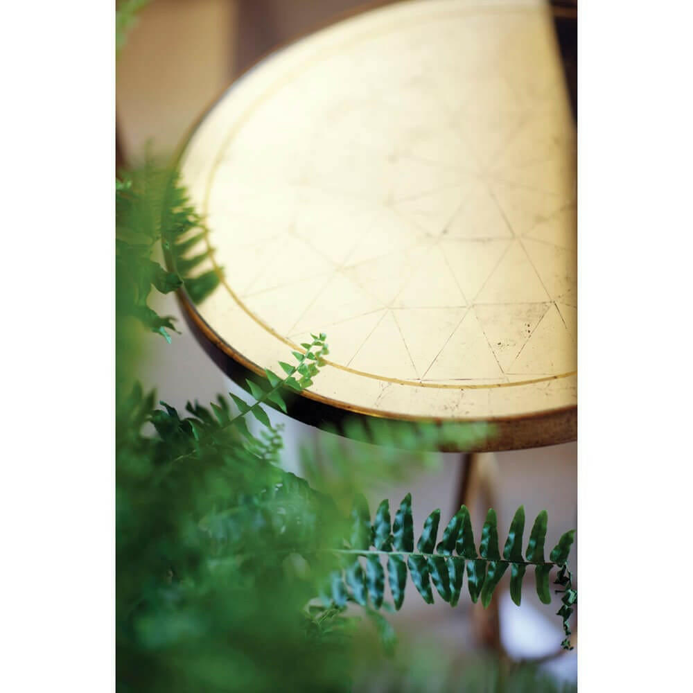 Jonathan Charles Round Accent Table Contemporary - Gilded.
