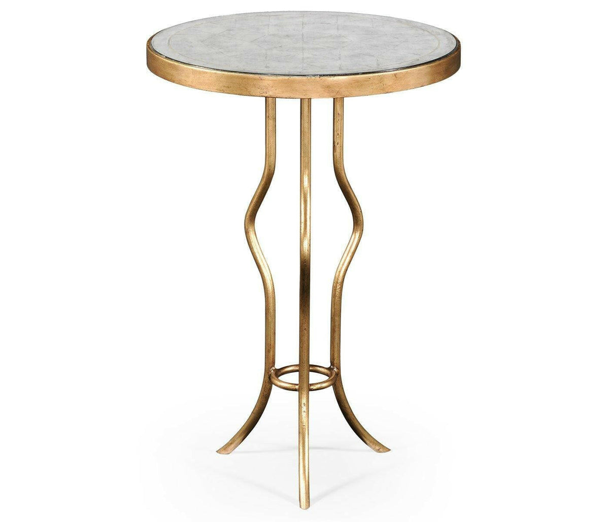 Jonathan Charles Round Accent Table Contemporary - Gilded.