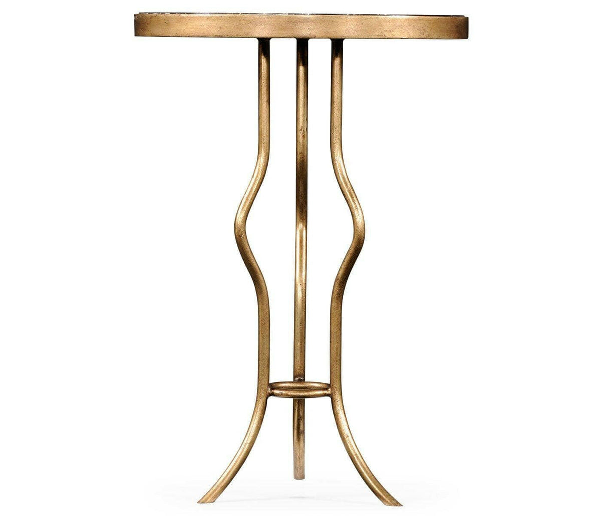 Jonathan Charles Round Accent Table Contemporary - Gilded.