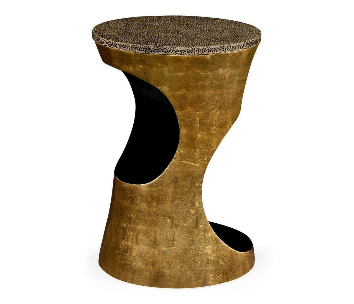 Jonathan Charles Round Accent Table Cut-out - Emperor Gold.