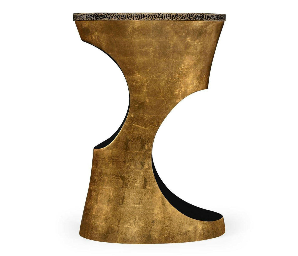 Jonathan Charles Round Accent Table Cut-out - Emperor Gold.