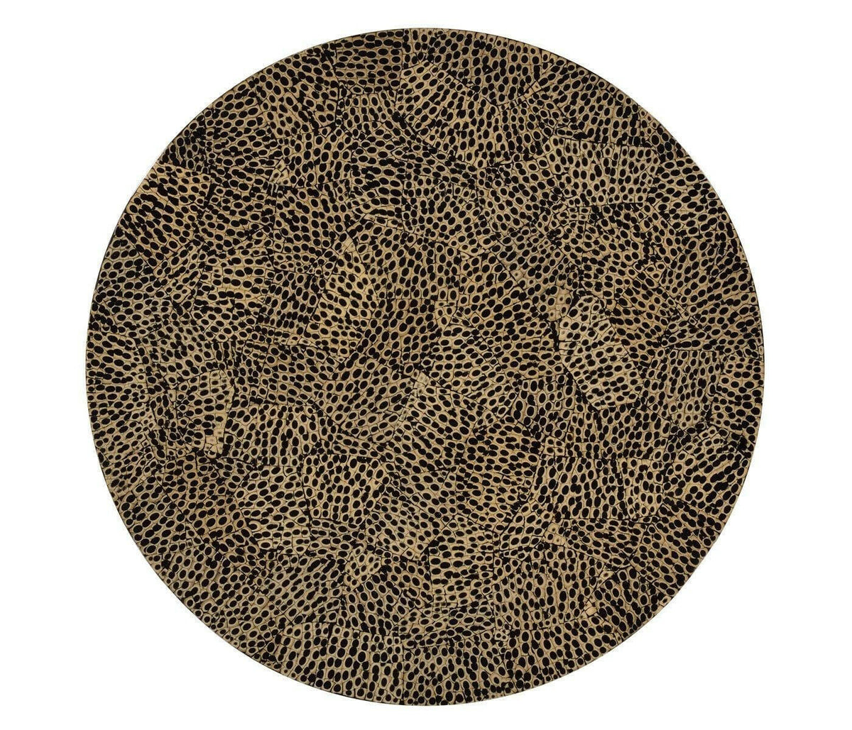 Jonathan Charles Round Accent Table Cut-out - Emperor Gold.