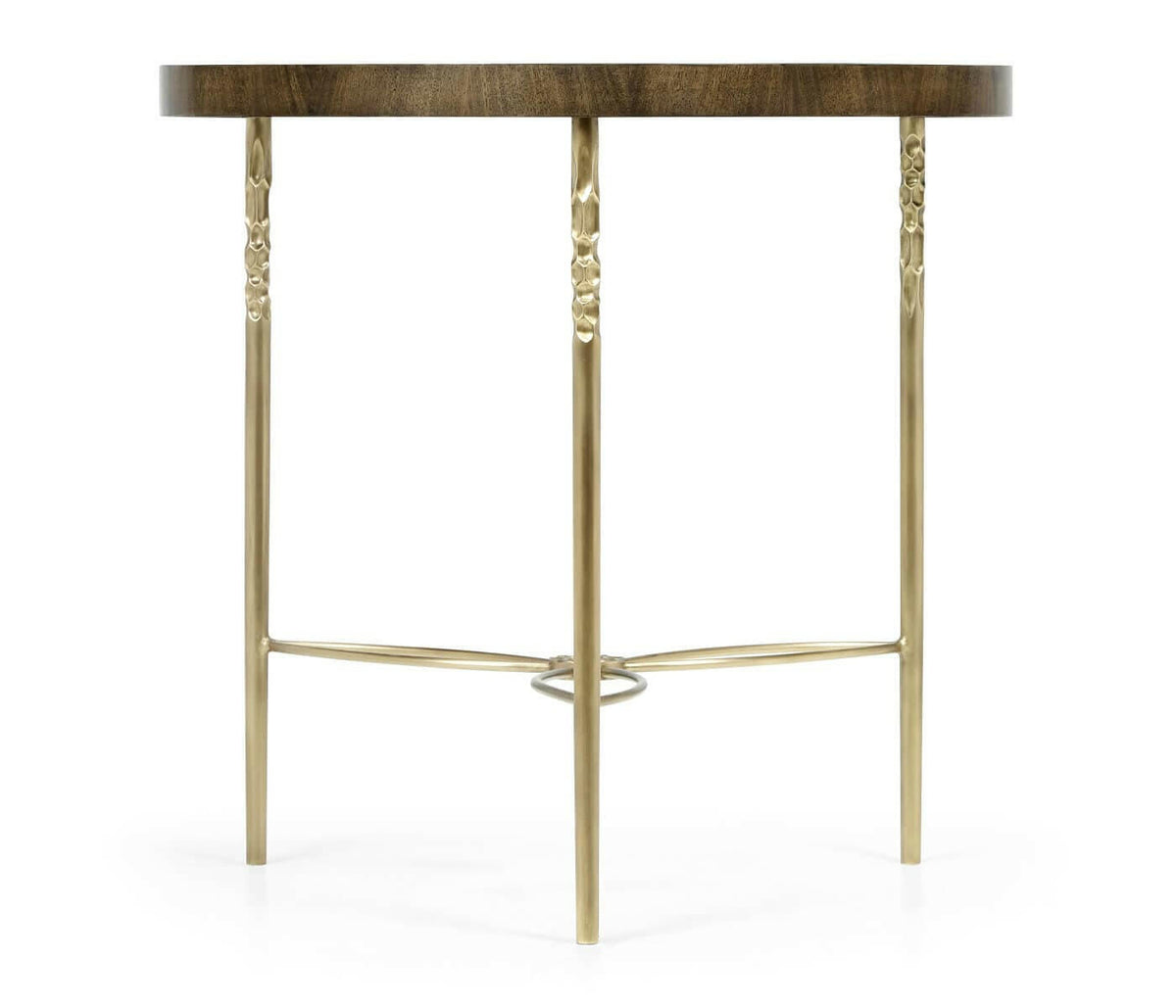 Jonathan Charles Round Bleached Mahogany Side Table Glass Top.