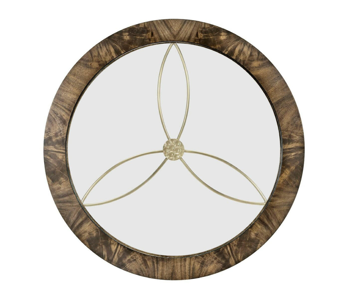 Jonathan Charles Round Bleached Mahogany Side Table Glass Top.