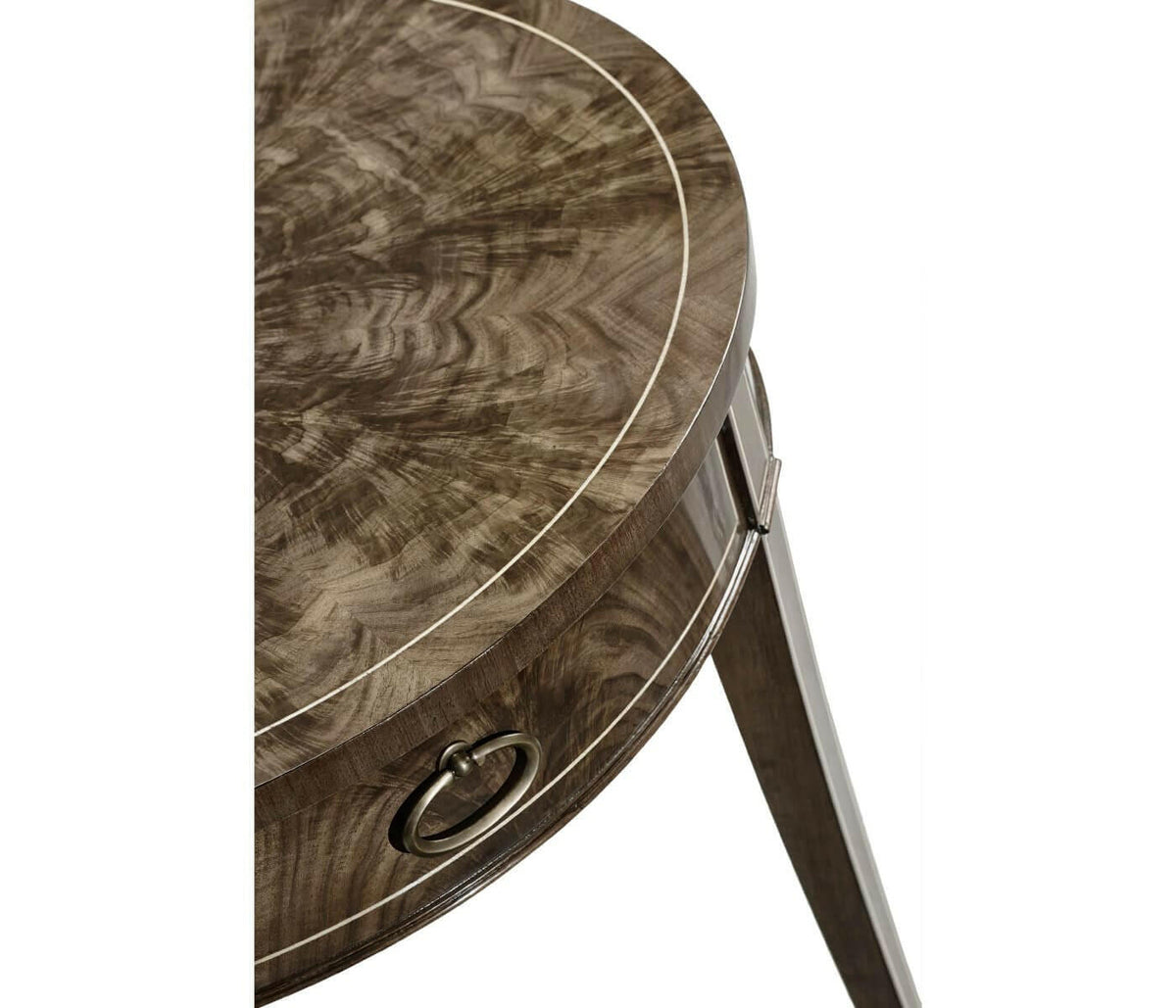 Jonathan Charles Round Bleached Mahogany Side Table.