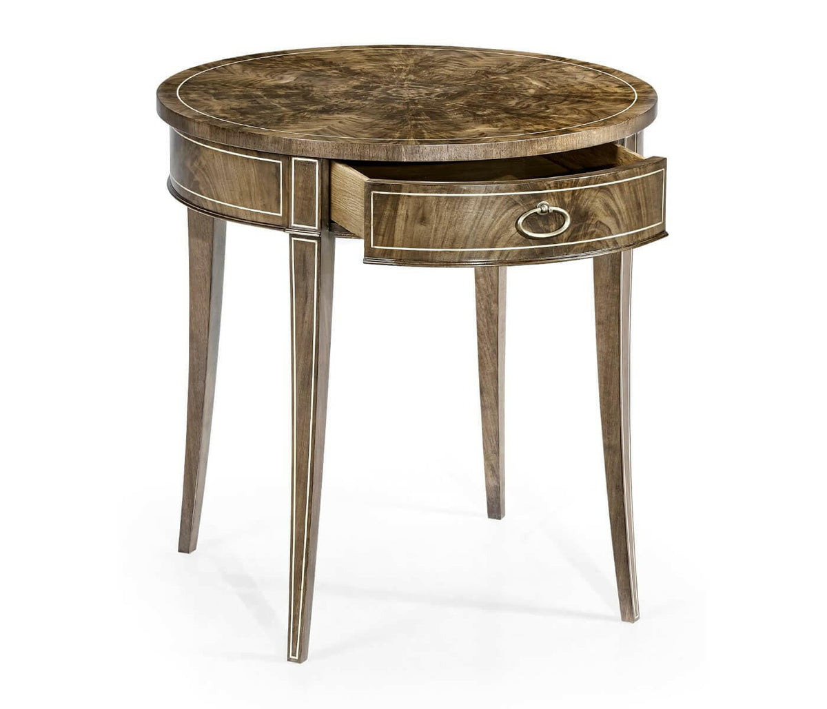 Jonathan Charles Round Bleached Mahogany Side Table.