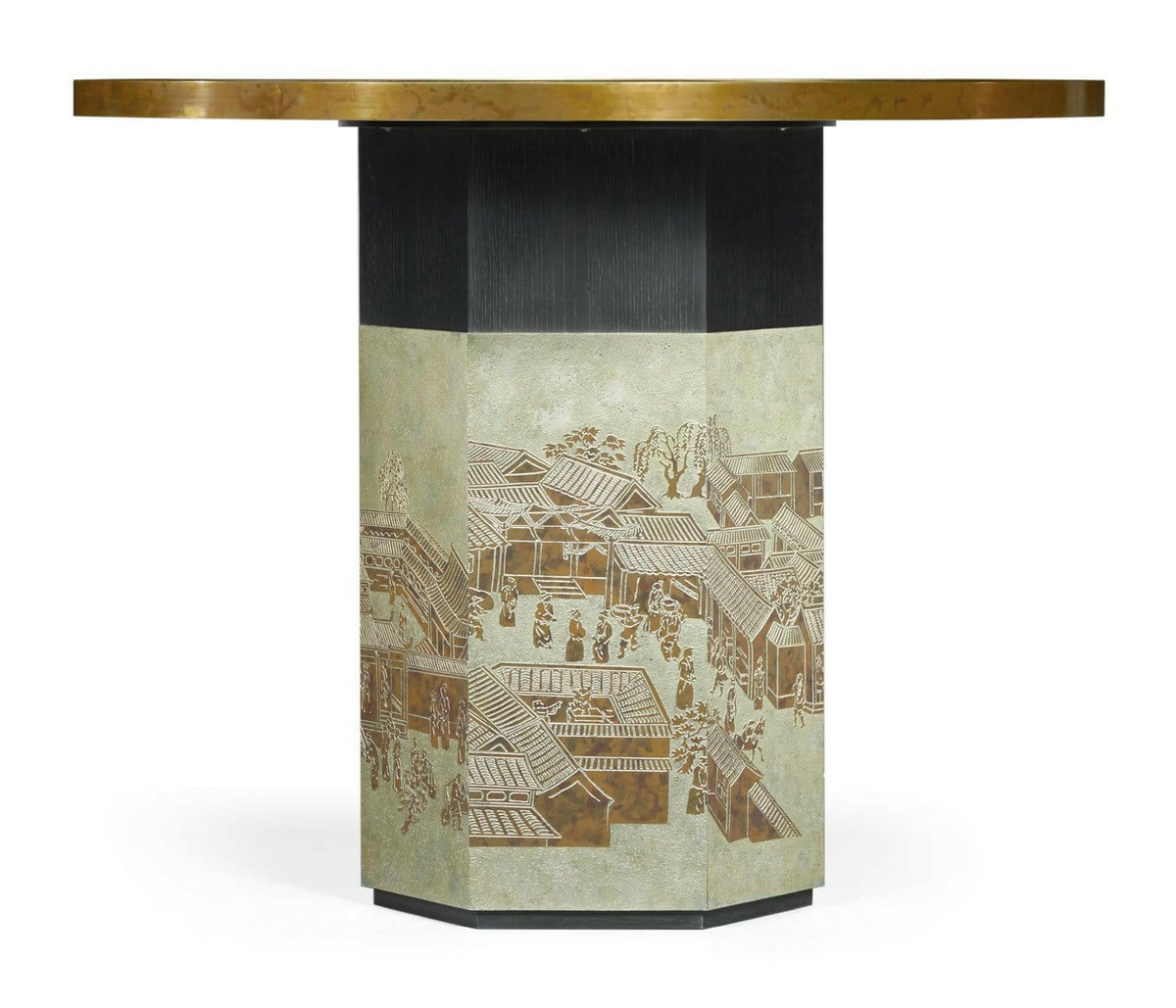 Jonathan Charles Round Centre Table Chinoiserie Style.