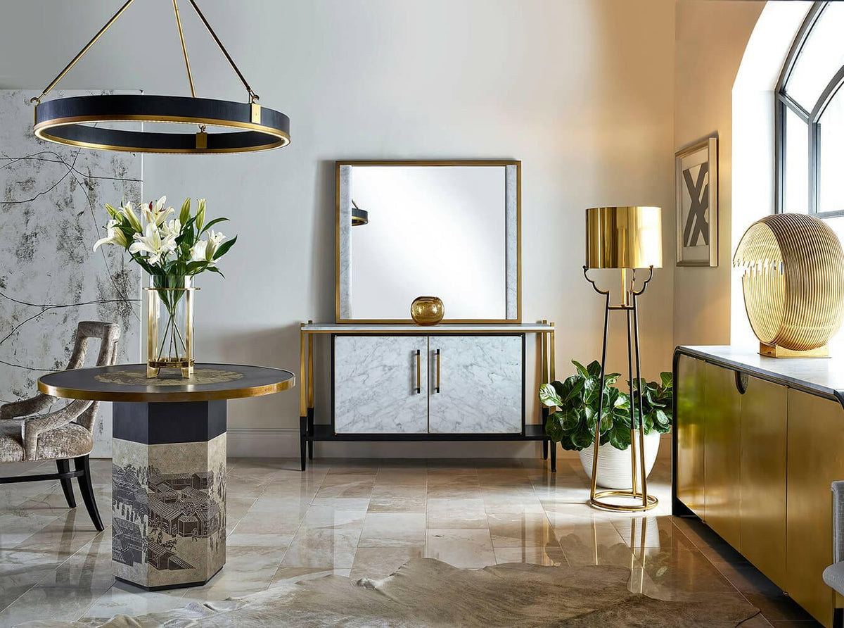 Jonathan Charles Round Centre Table Chinoiserie Style.