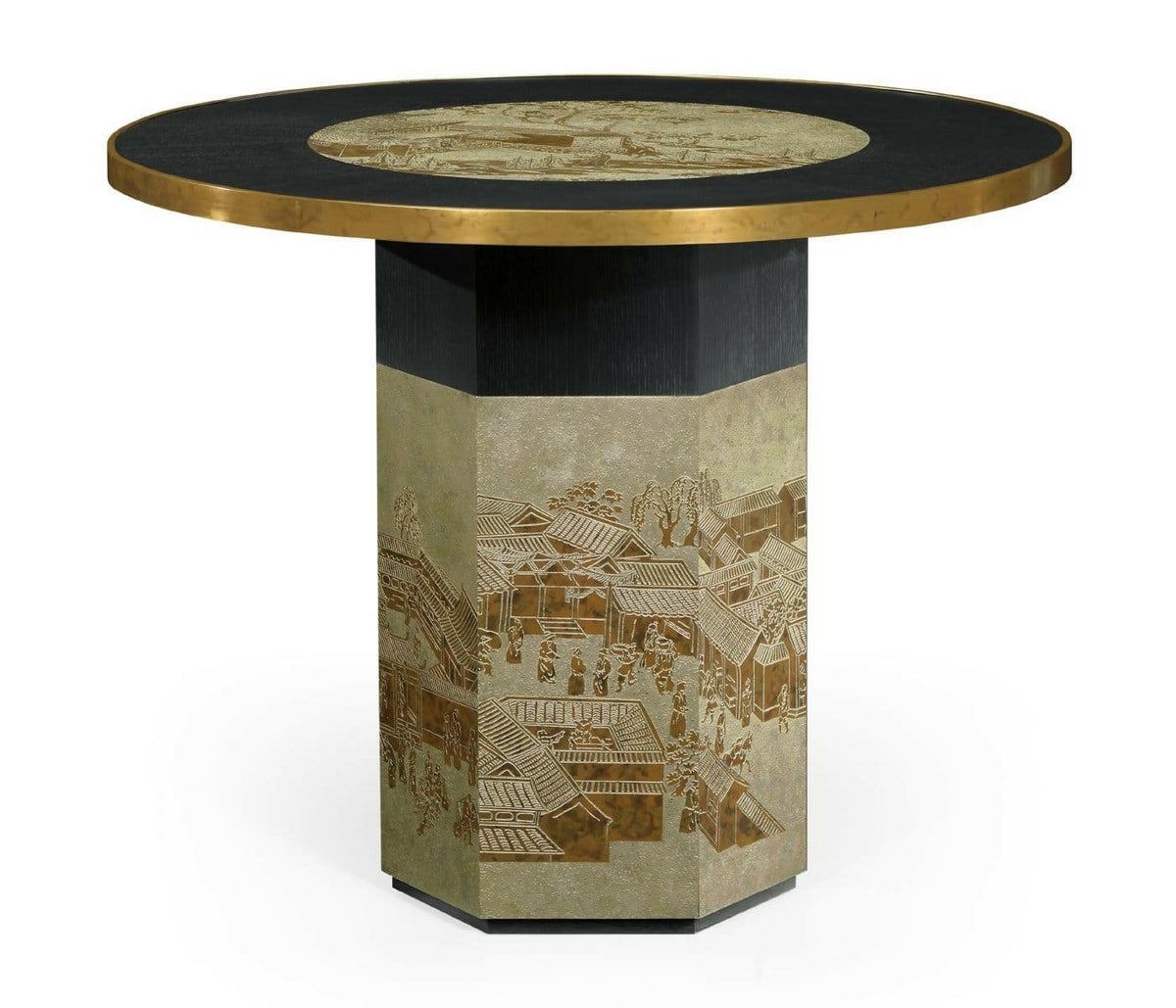 Jonathan Charles Round Centre Table Chinoiserie Style.