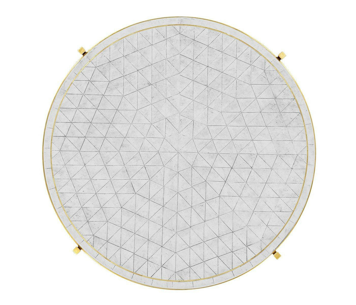 Jonathan Charles Round Coffee Table Contemporary - Gilded Iron.