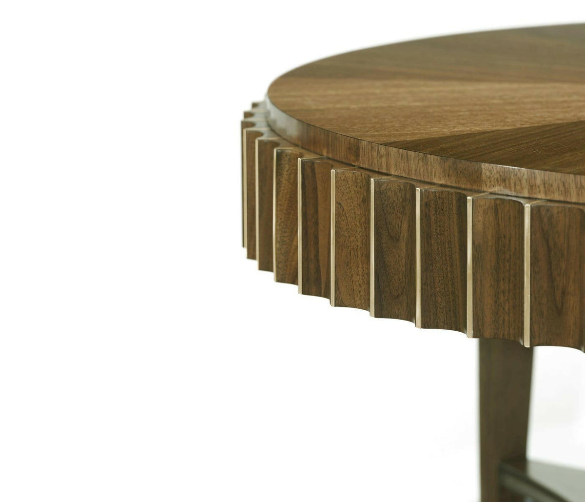 Jonathan Charles Round Coffee Table Reeded.