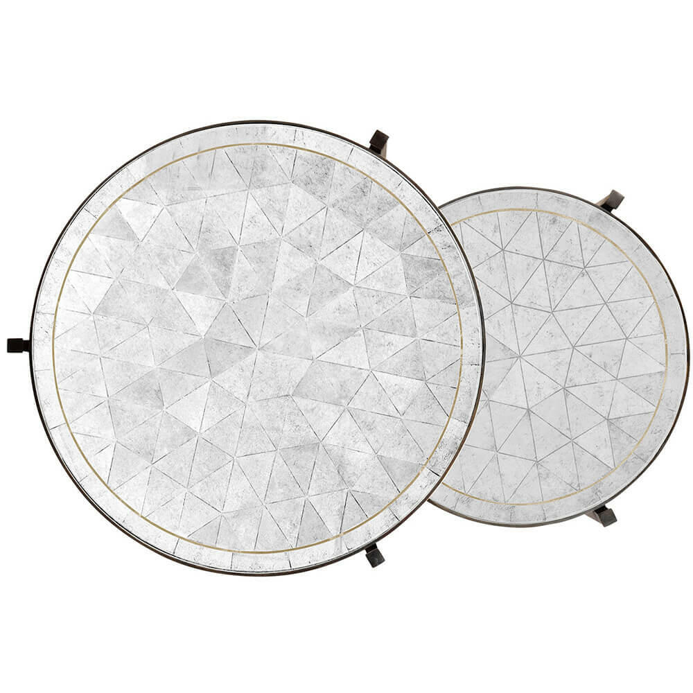 Jonathan Charles Round Nest of Tables Contemporary - Bronze.