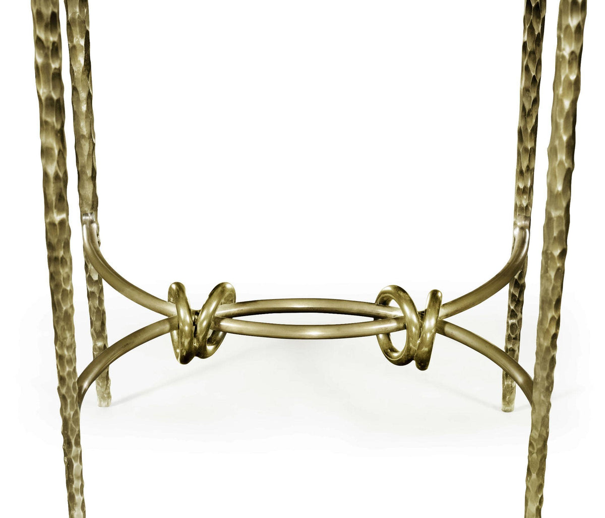 Jonathan Charles Round Side Table Hammered - Brass.