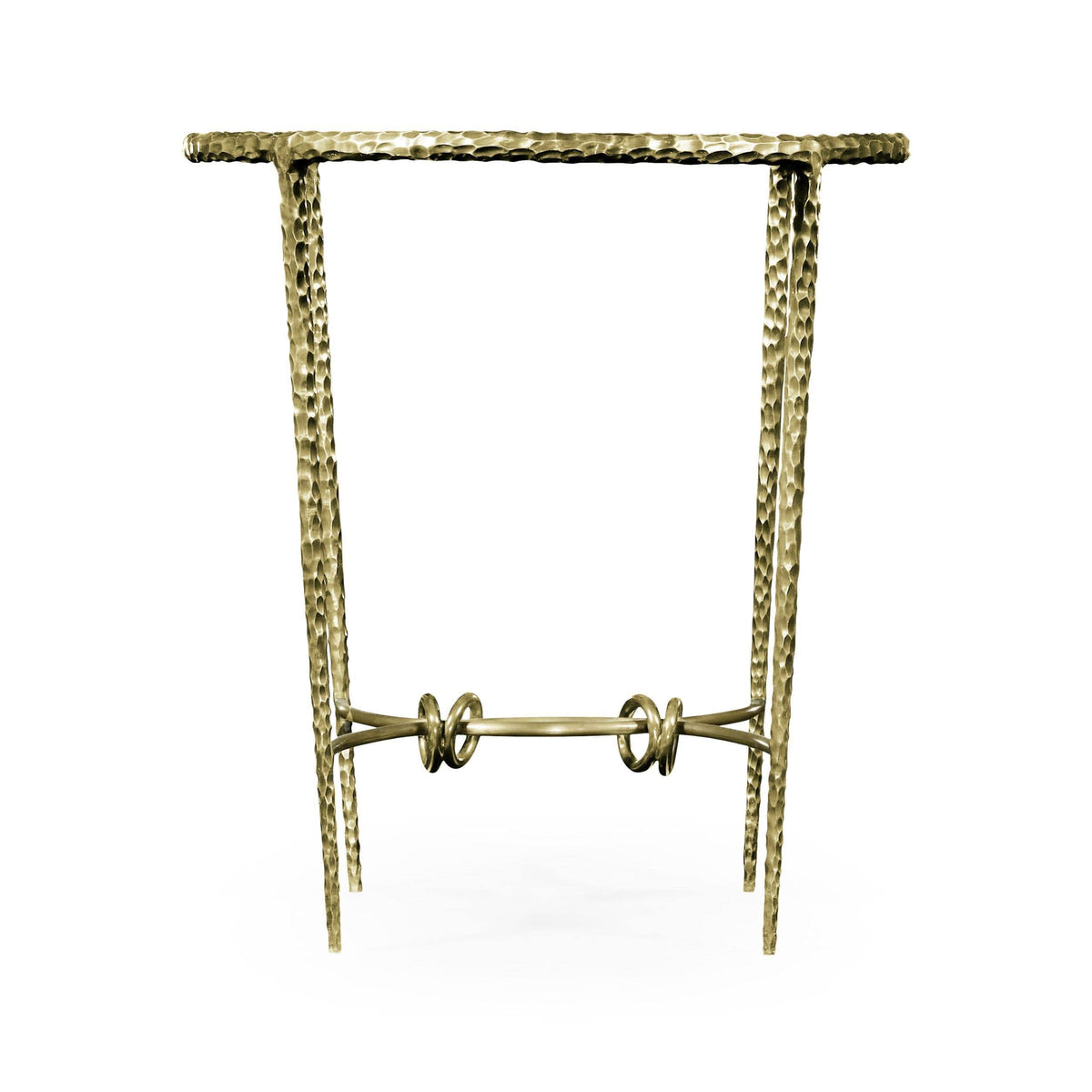 Jonathan Charles Round Side Table Hammered - Brass.