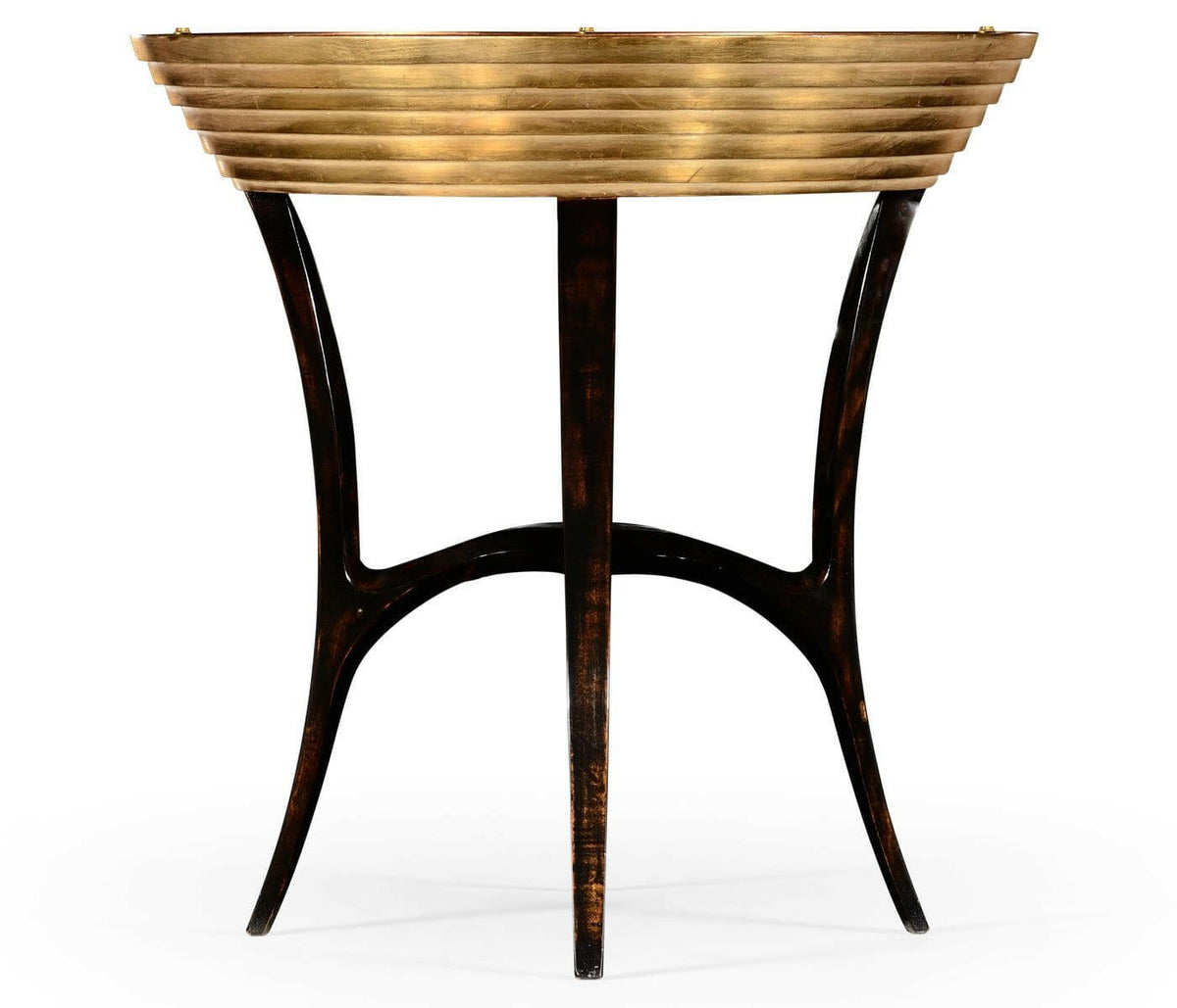 Jonathan Charles Round Side Table Modernist Stepped.