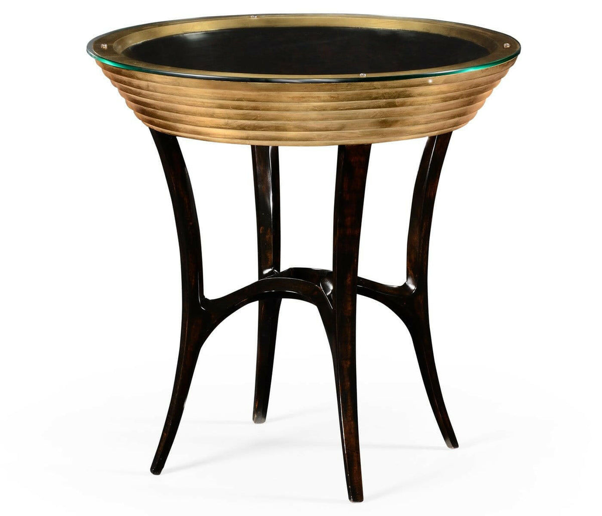 Jonathan Charles Round Side Table Modernist Stepped.