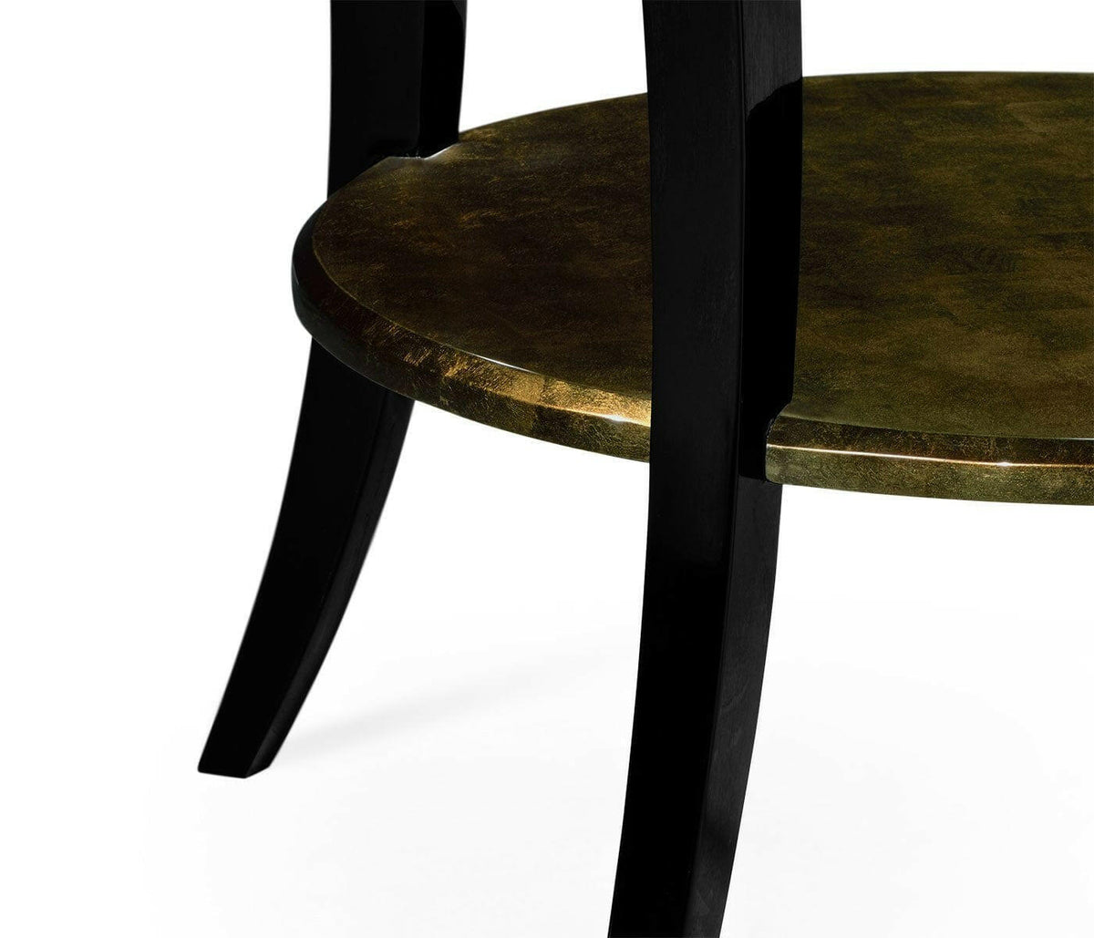 Jonathan Charles Round Side Table with Drawer Oriental - Moss Bronze.