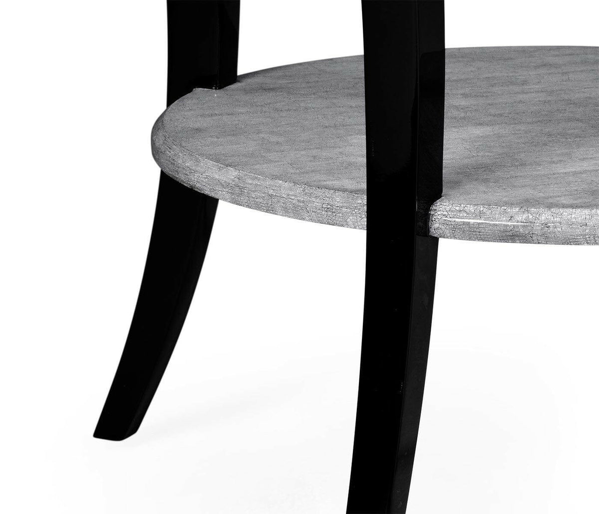 Jonathan Charles Round Side Table with Drawer Oriental - Smoke Eggshell.