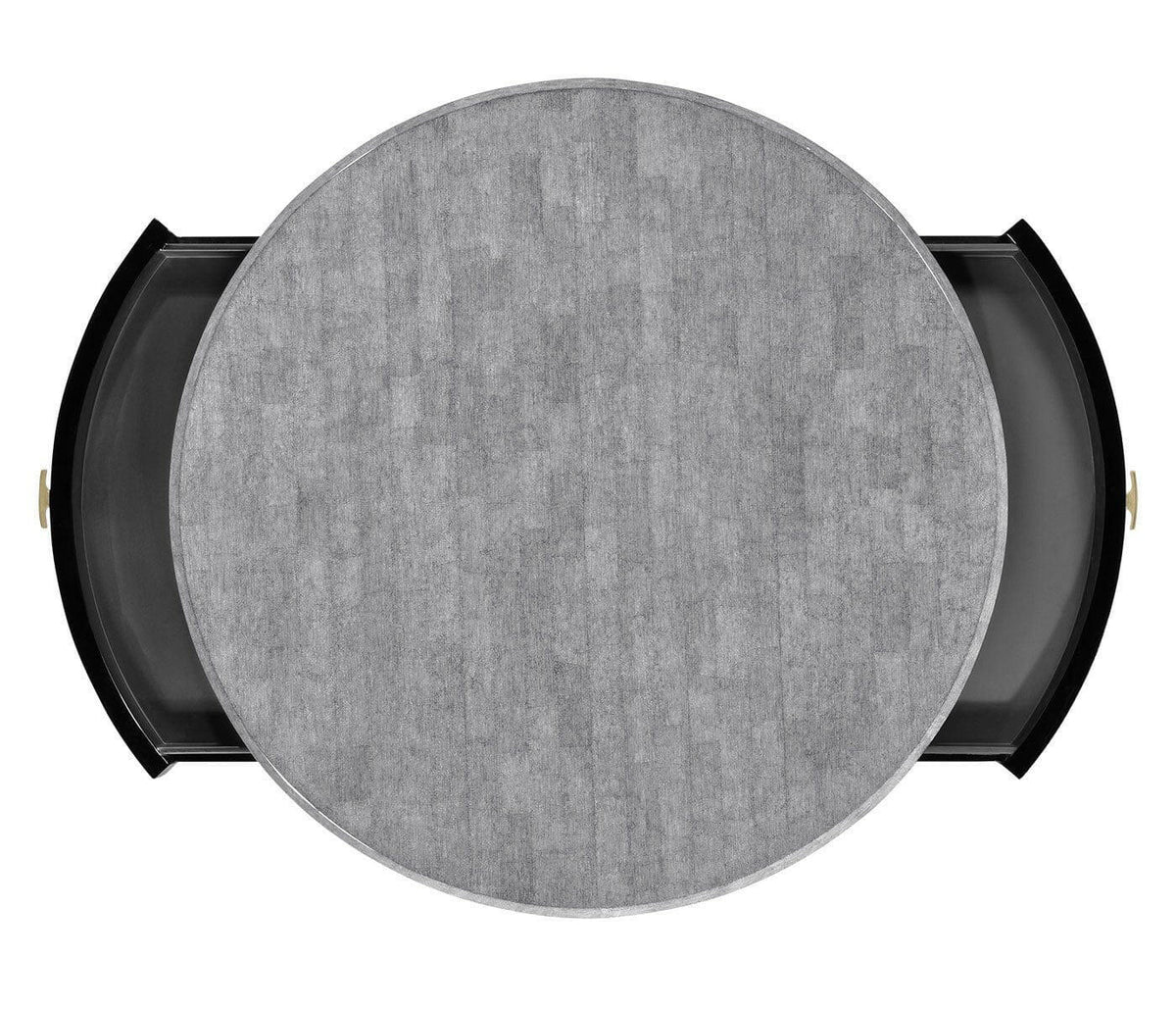 Jonathan Charles Round Side Table with Drawer Oriental - Smoke Eggshell.