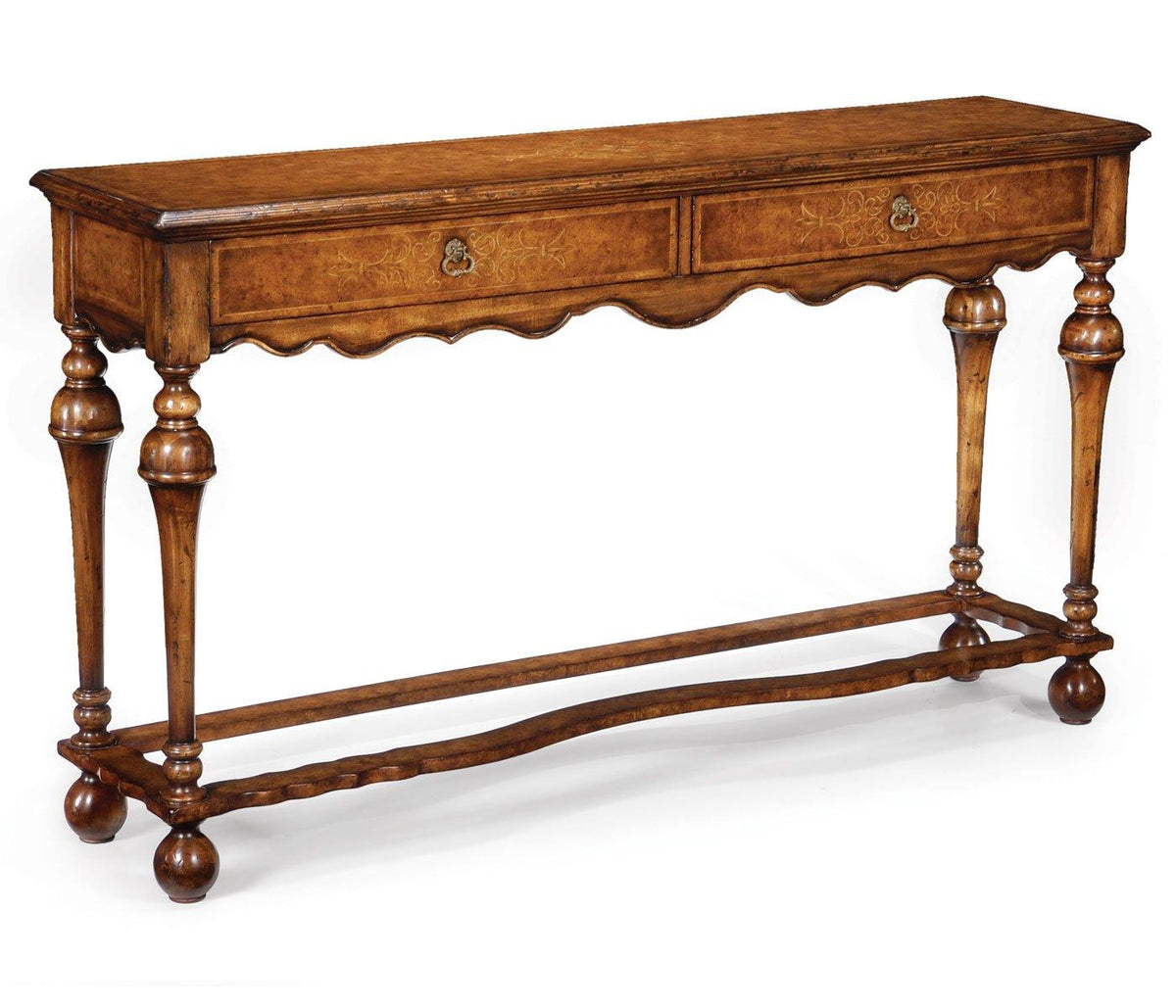 Jonathan Charles Seaweed Marquetry Console.