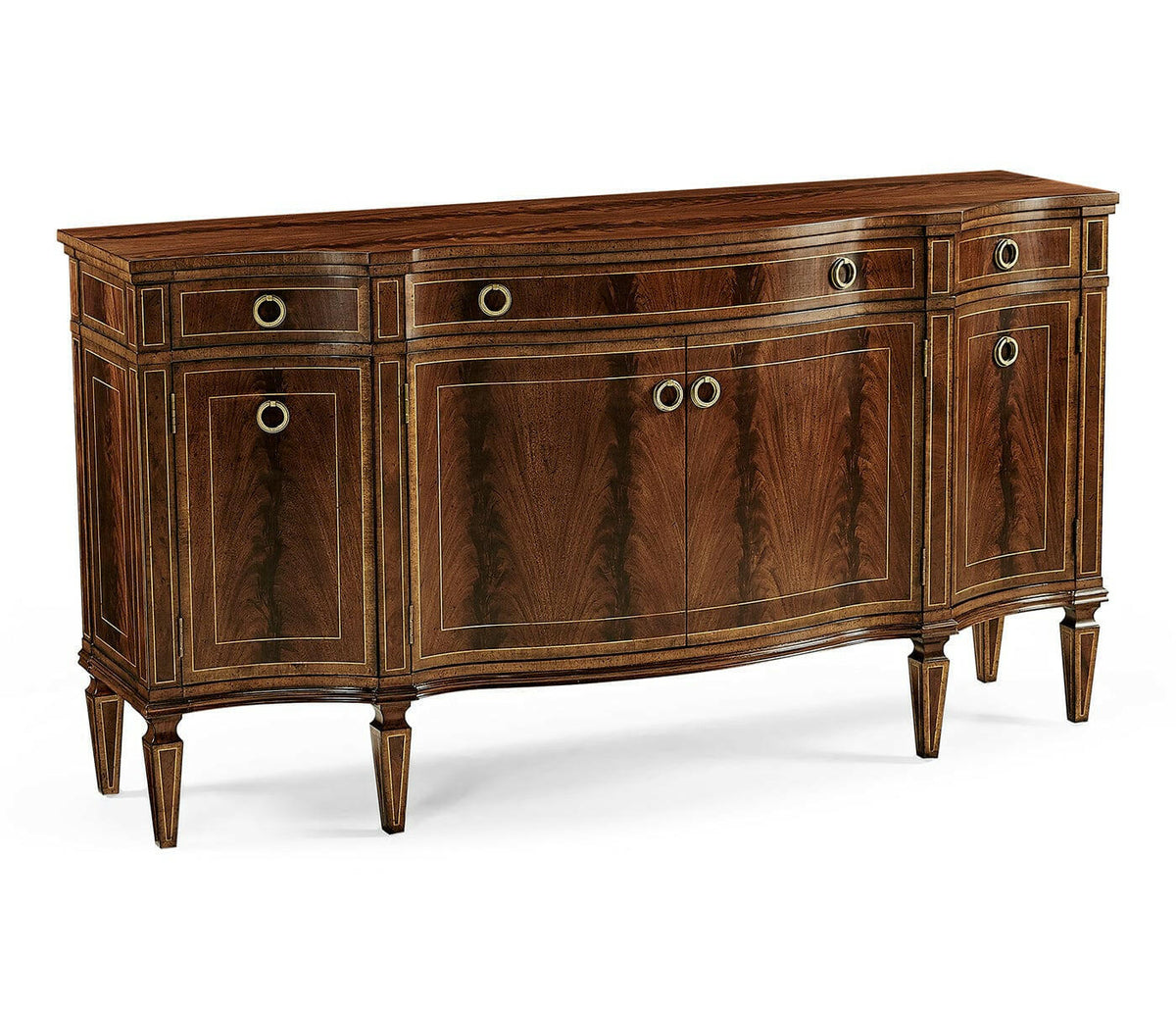 Jonathan Charles Serpentine Sideboard with Four Doors Georgian.