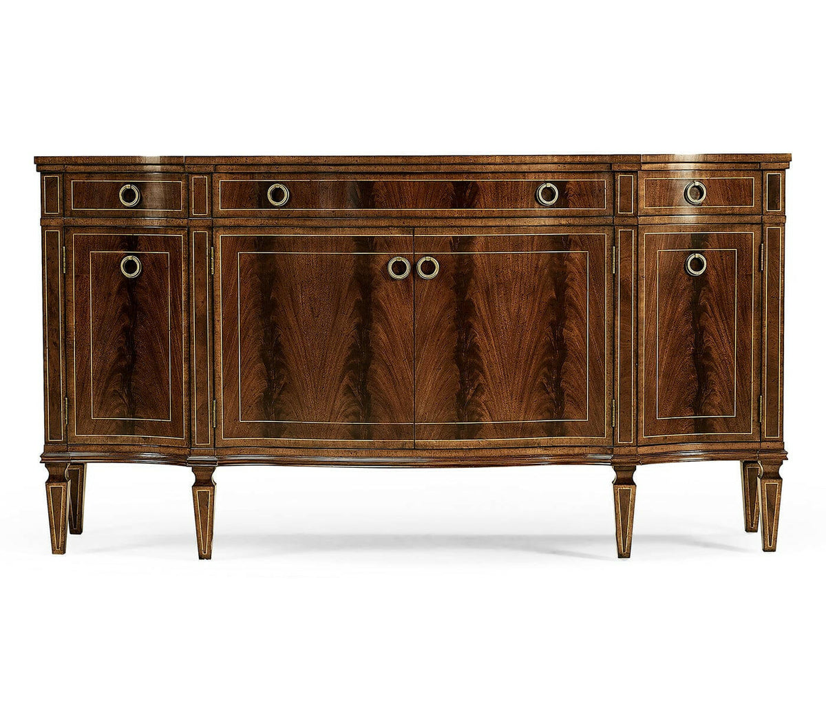 Jonathan Charles Serpentine Sideboard with Four Doors Georgian.
